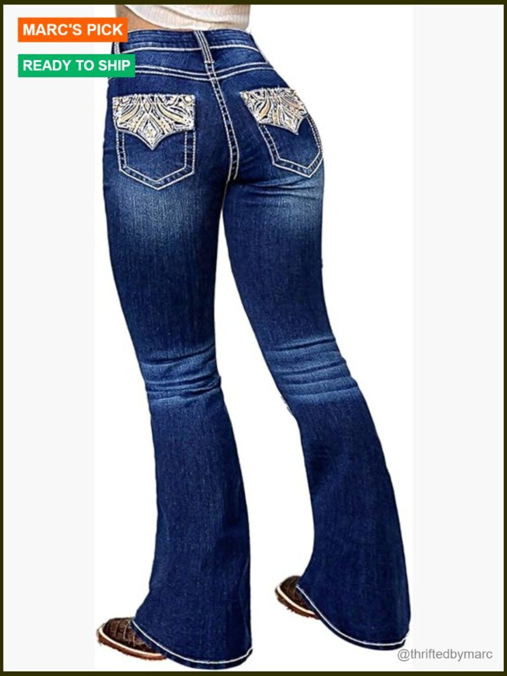 Stretchy Bootcut Jeans Low Rise Butt Lifting Flare Leg Denim Pants